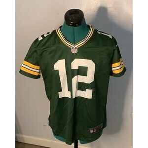 Nike On Field Aaron Rodgers 12 Green Bay Packers Jersey Women’s Size Medium
